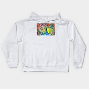 Abstract peacock Kids Hoodie